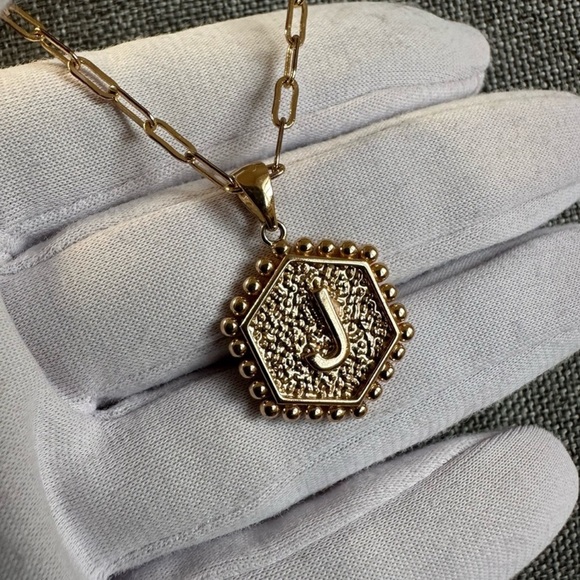 Elegant Gold Plated “J” Initial Necklace - Picture 3 of 5